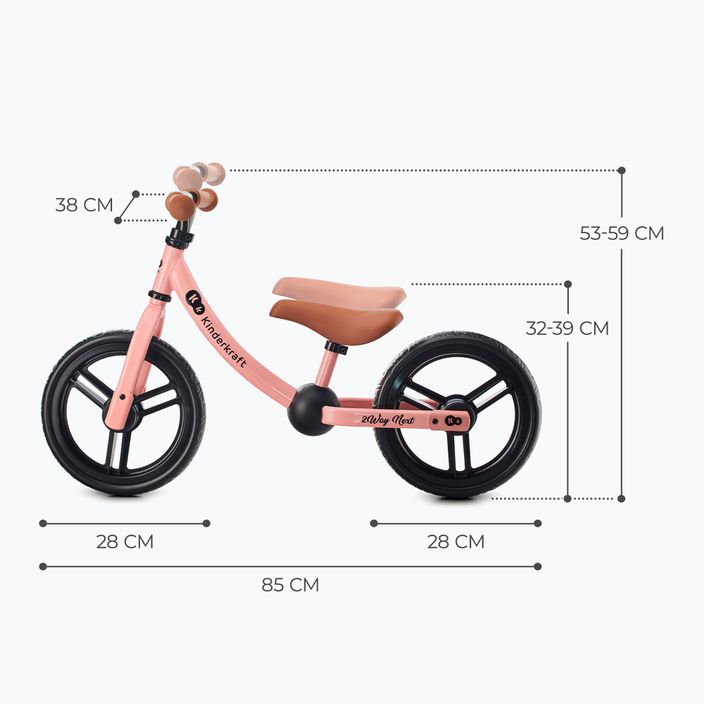Bicicletă de echilibru Kinderkraft 2Way Next rose pink 7