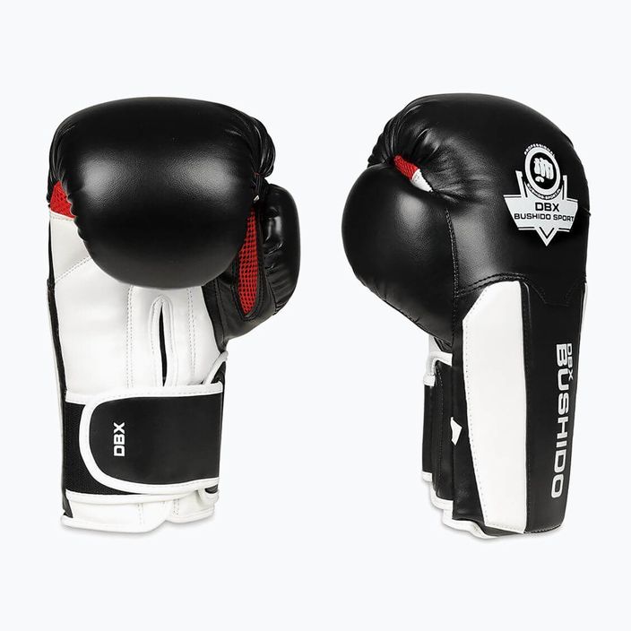 Mănuși de box BDX BUSHIDO B-3W negru/alb 2