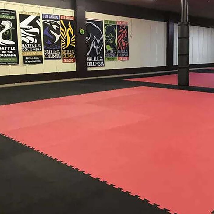 DBX BUSHIDO Tatami Tatami 4 Puzzle mat negru și roșu 6