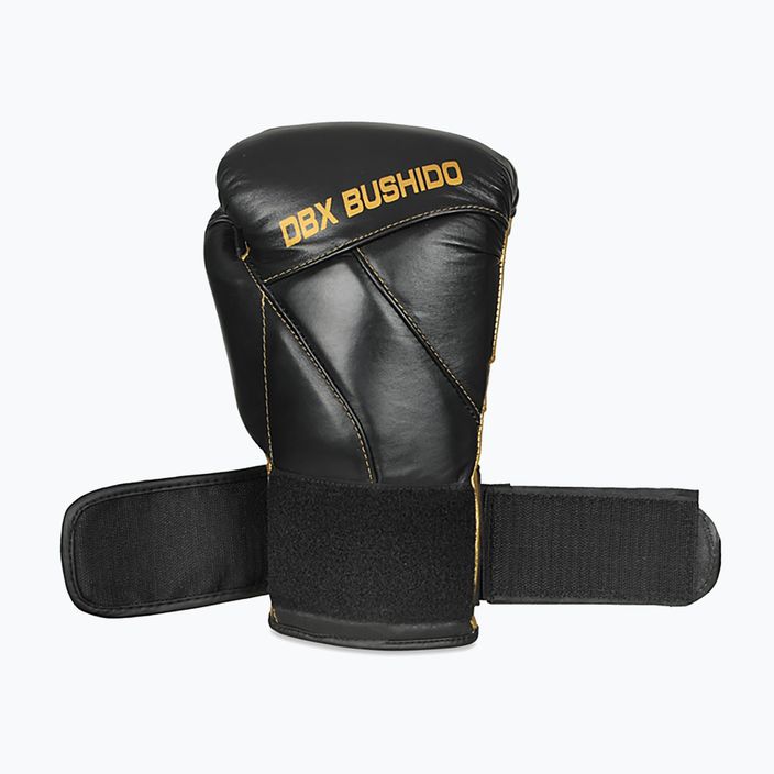 Mănuși de box din piele naturală Bushido, negru, B-2v14-10oz 9