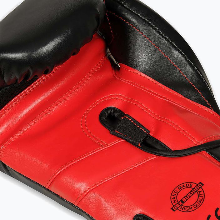 Mănuși de box DBX BUSHIDO "Hammer - Red" Muay Thai negre/roșii 9