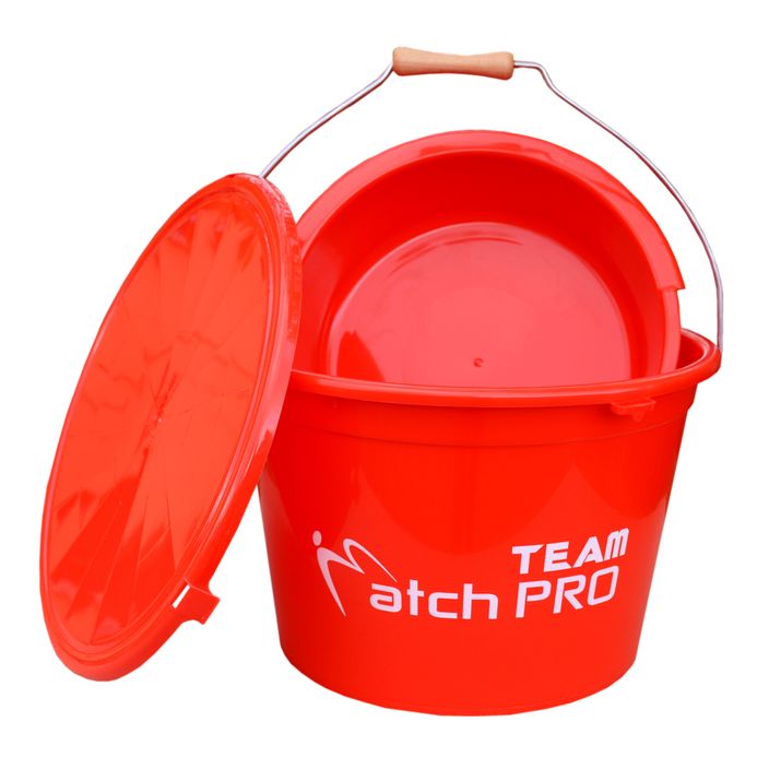 MatchPro găleată de pescuit cu castron și capac roșu 910943 2