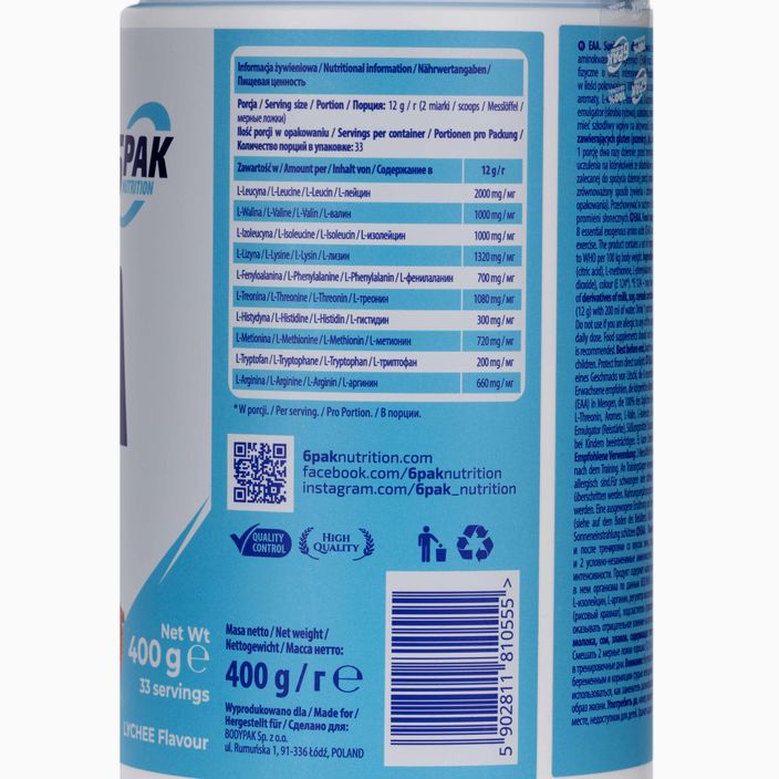 EAA 6PAK aminoacizi 400g lychee PAK/136#LICZI 3