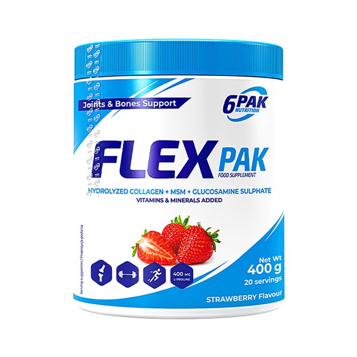 Supliment 6PAK Flex Pak 400 g Căpșuni 2