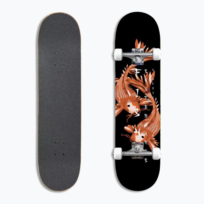 Fish Skateboards Pro 8.0 Koi skateboard clasic negru SKATE-KOI8-SIL-WHI 8