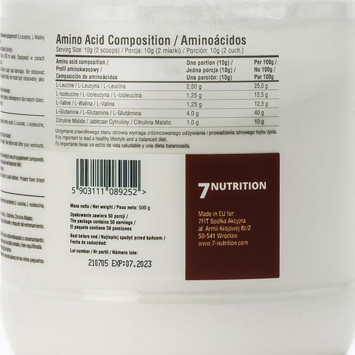 Aminoacizi BCAA 7Nutrition Master 500g, natural, 7Nu000333-pure 3