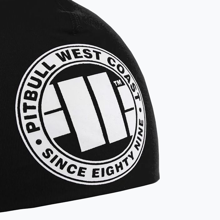 Pitbull West Coast iarna beanie de iarnă cu logo mare negru/alb 3