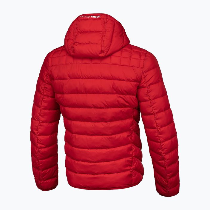 Jachetă de iarnă pentru bărbați Pitbull West Coast Padded Hooded Seacoast roșu cu glugă pentru bărbați 4