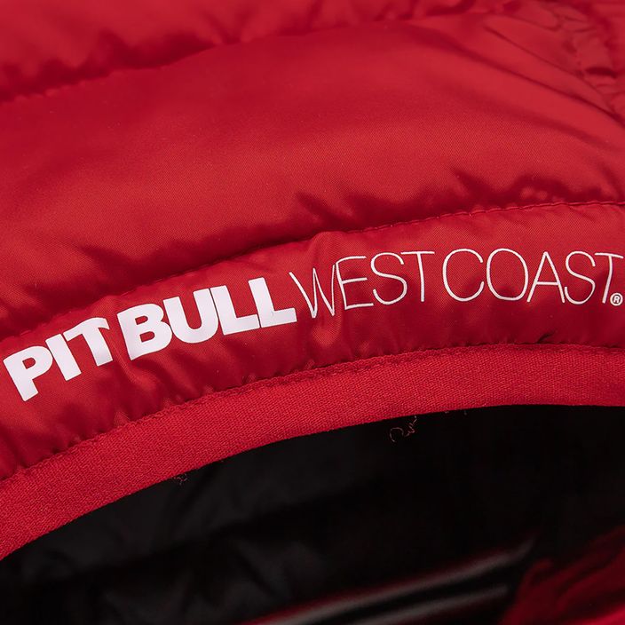 Jachetă de iarnă pentru bărbați Pitbull West Coast Padded Hooded Seacoast roșu cu glugă pentru bărbați 7