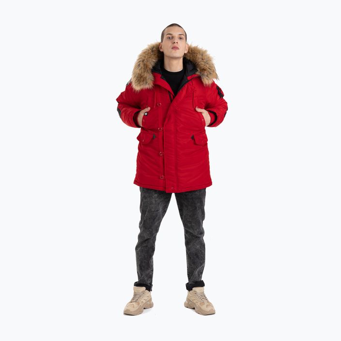 Jachetă de iarnă pentru bărbați Pitbull West Coast Fur Parka Alder red 2