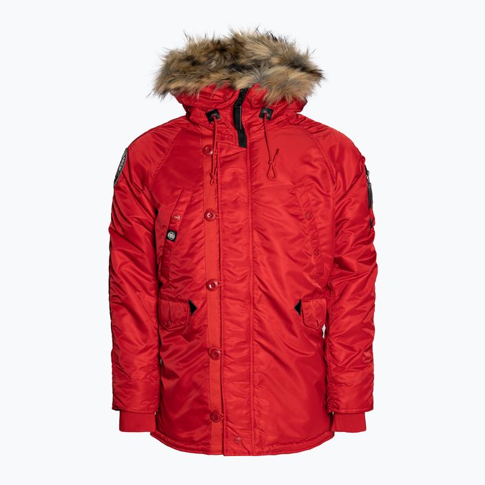 Jachetă de iarnă pentru bărbați Pitbull West Coast Fur Parka Alder red 10