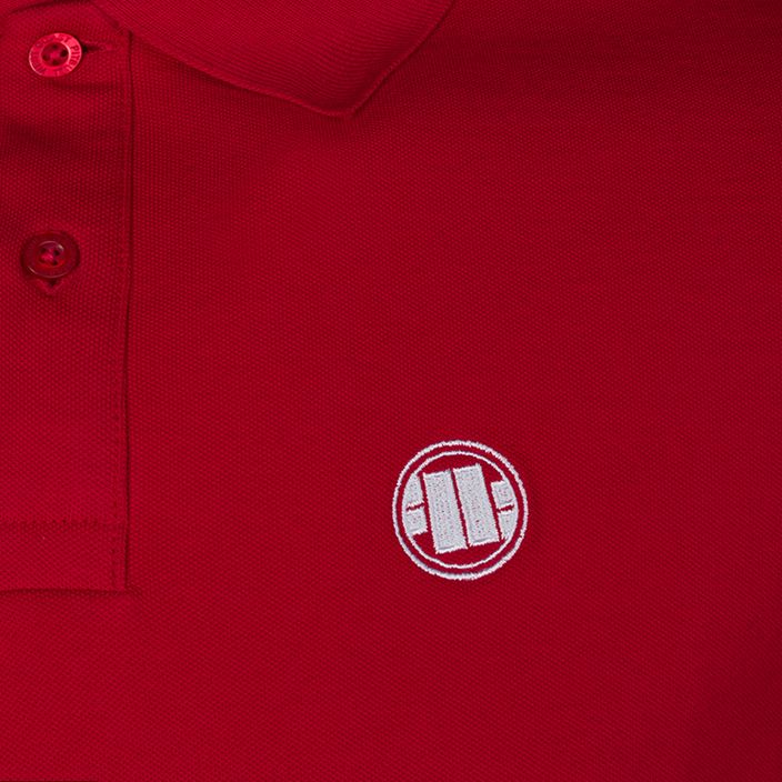 Tricou polo pentru bărbați Pitbull West Coast Polo Regular Logo red 3