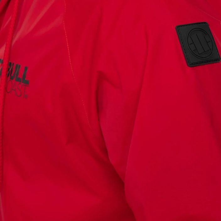 Bărbați Pitbull West Coast Athletic cu glugă cu glugă Jachetă din nailon roșu 4