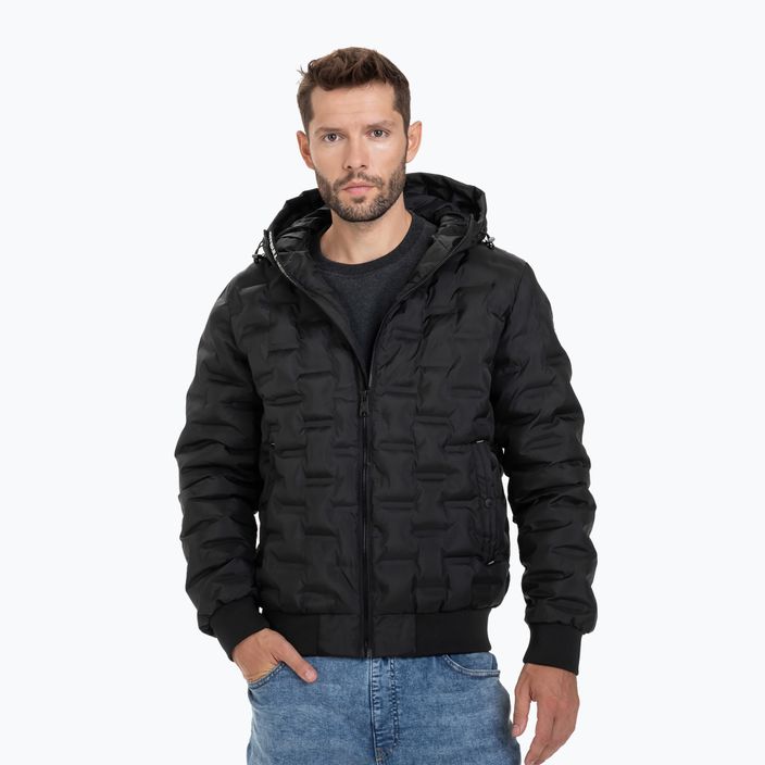 Jachetă de iarnă pentru bărbați Pitbull West Coast Quilted Hooded Carver black