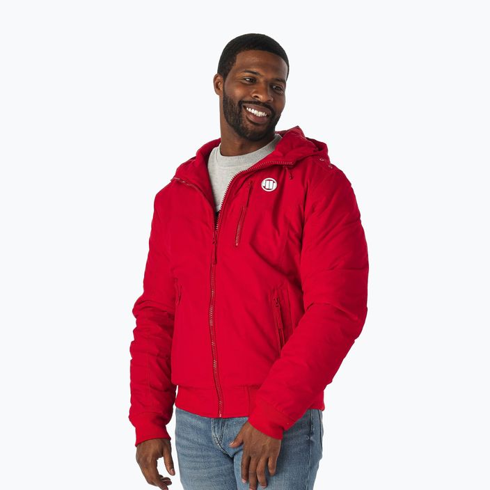 Jachetă de iarnă pentru bărbați Pitbull West Coast Cabrillo Hooded red