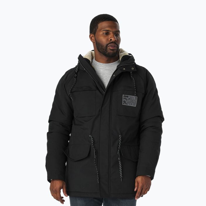 Jachetă de iarnă pentru bărbați Pitbull West Coast Gunner Hooded Parka black