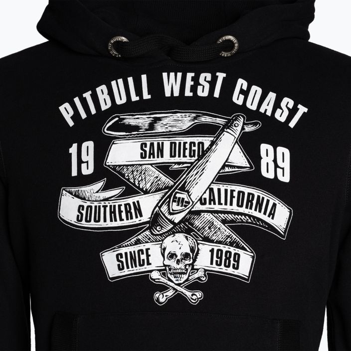 Hanorac pentru bărbați Pitbull West Coast Hooded Oldschool Razor black 3