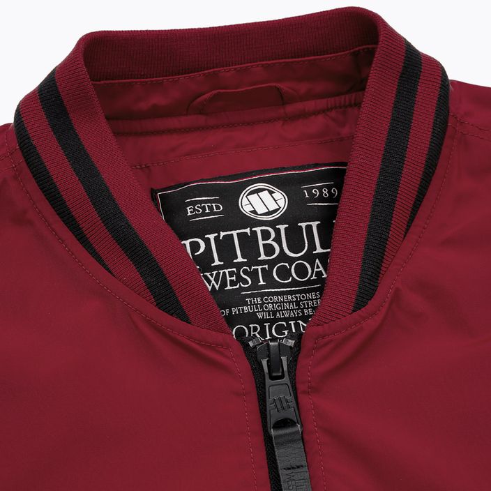 Jachetă cu glugă pentru bărbați Pitbull West Coast Nimitz cu glugă burgundy 12
