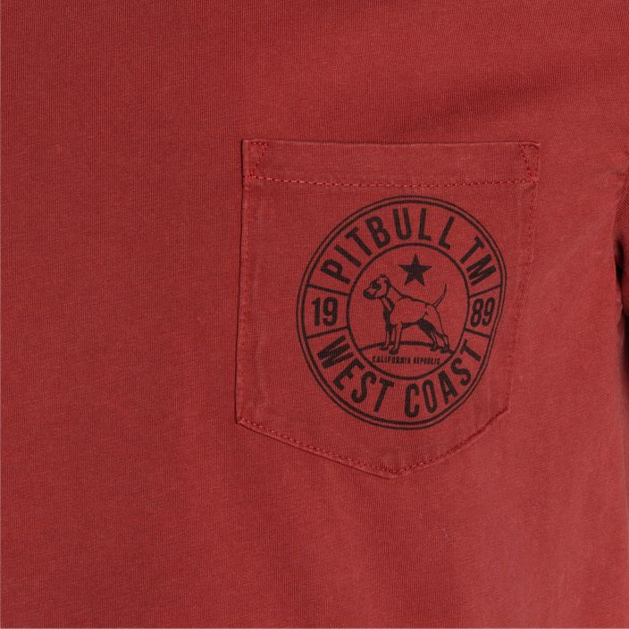 Tricou pentru bărbați Pitbull West Coast T-Shirt Circle Dog burgundy 3