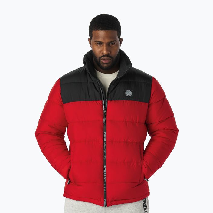 Jachetă de iarnă pentru bărbați Pitbull West Coast Boxford Quilted black/red
