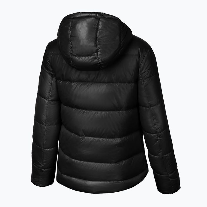 Jachetă pentru femei în jos Pitbull West Coast Shine Quilted Hooded black 5