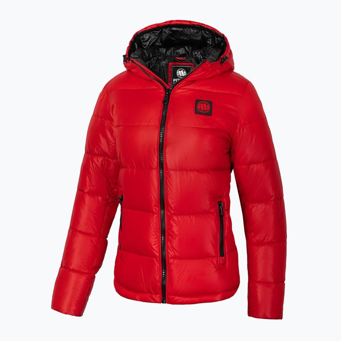 Jachetă pentru femei în jos Pitbull West Coast Shine Quilted Hooded red 4