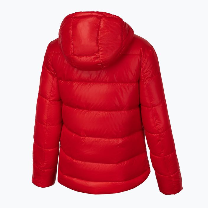 Jachetă pentru femei în jos Pitbull West Coast Shine Quilted Hooded red 5