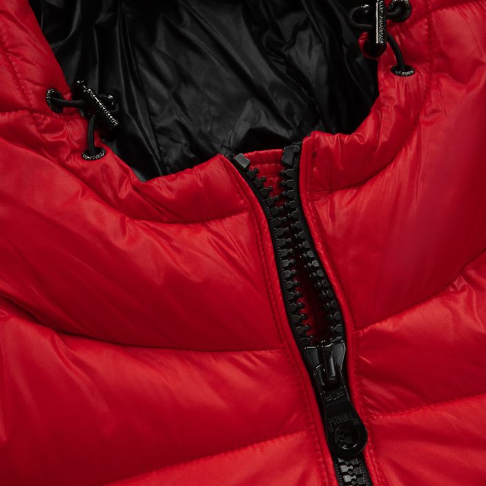Jachetă pentru femei în jos Pitbull West Coast Shine Quilted Hooded red 6