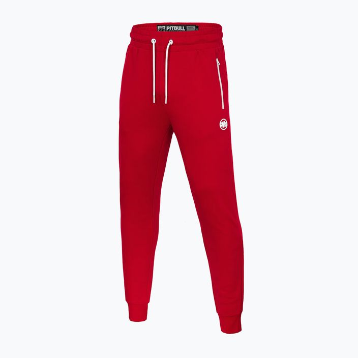 Pantaloni pentru bărbați Pitbull West Coast Trackpants Small Logo Terry Group red 3