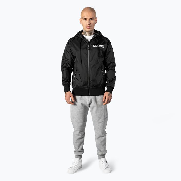 Jachetă pentru bărbați Pitbull West Coast Athletic Logo Hooded Nylon black 2