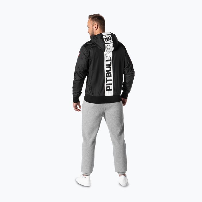 Jachetă pentru bărbați Pitbull West Coast Athletic Hilltop Hooded Nylon black 2