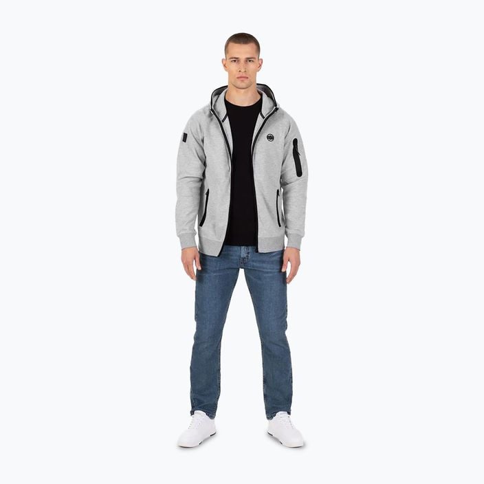 Bluză pentru bărbați Pitbull Hermes Hooded Zip grey/melange 2