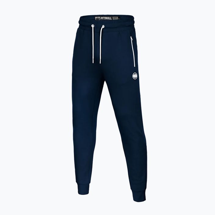 Pantaloni de trening Pitbull West Coast pentru bărbați, cu logo mic, grup Terry, albastru închis 3