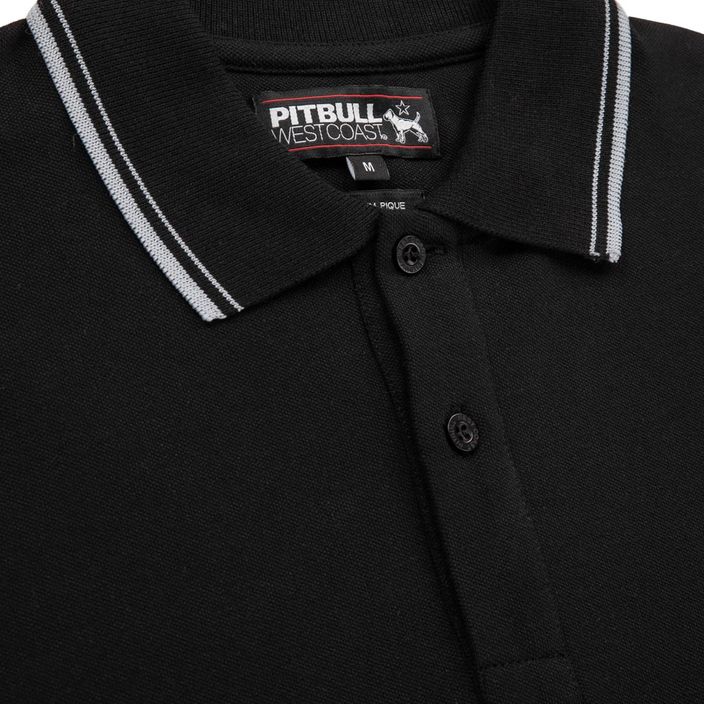 Tricou polo pentru bărbați Pitbull West Coast Polo Pique Stripes Regular black 6