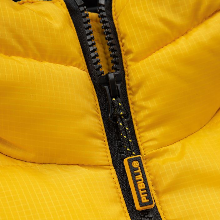 Pitbull West Coast jachetă de iarnă pentru bărbați Evergold cu glugă căptușită galben/negru 8