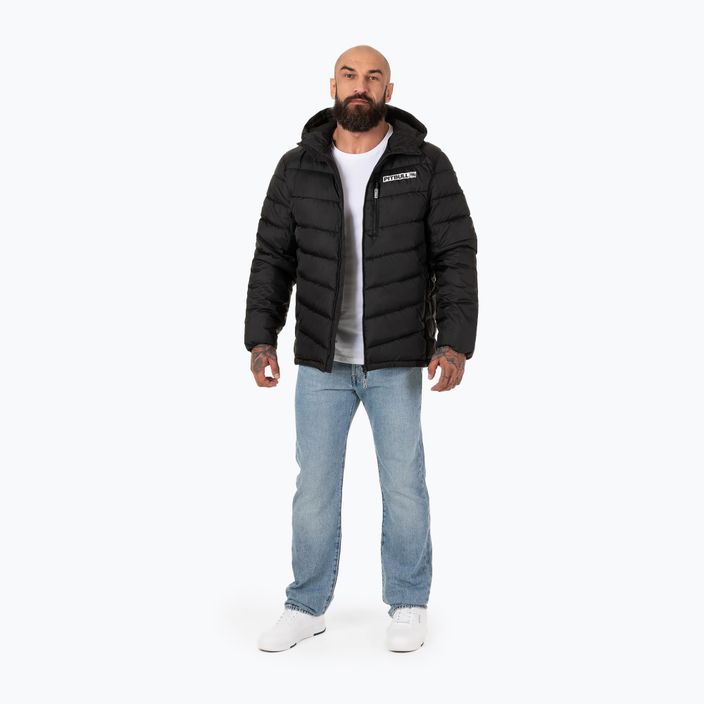 Pitbull West Coast jachetă de iarnă pentru bărbați Evergold cu glugă căptușită negru/negru 2