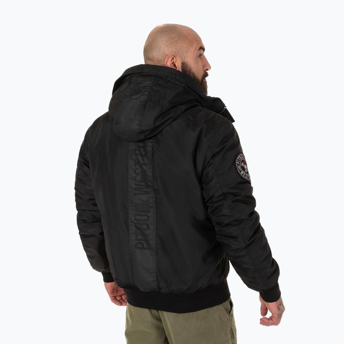 Geacă de iarnă pentru bărbați Pitbull Beejay 2 Hooded Bomber black 3