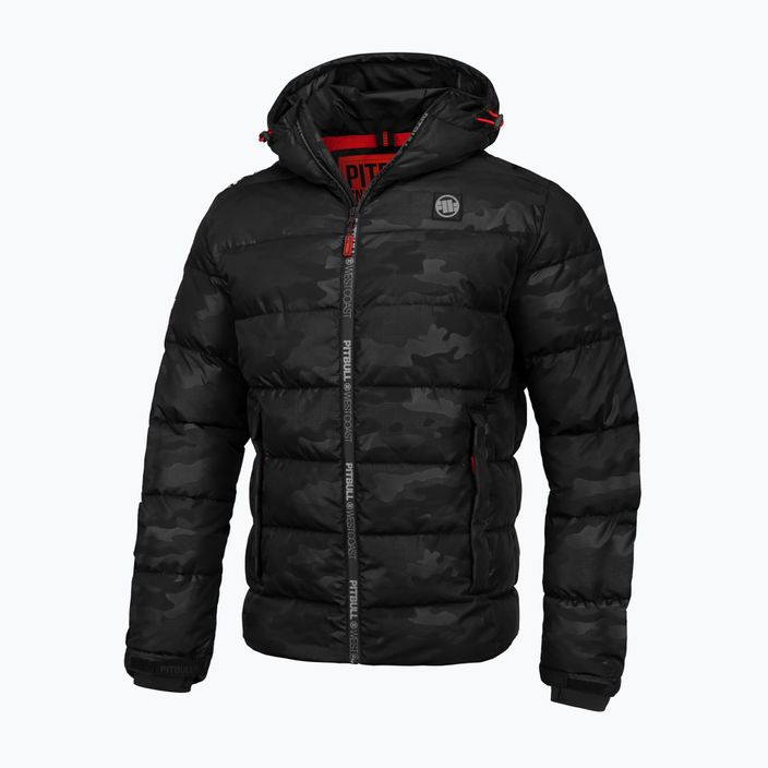 Jacheta de iarnă cu glugă cu glugă pentru bărbați Pitbull Airway 5 Padded Hooded all black camo 3