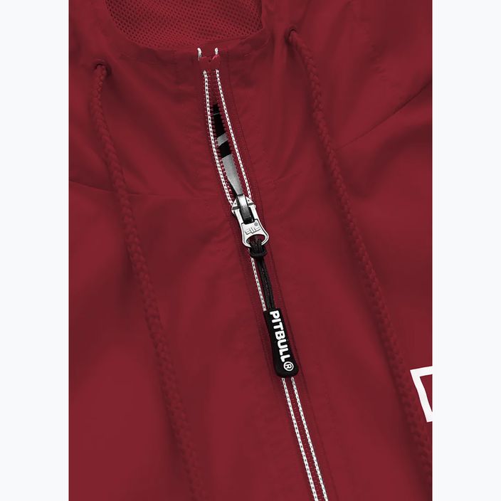 Jachetă pentru bărbați Pitbull West Coast Athletic Logo Hooded Nylon burgundy 3