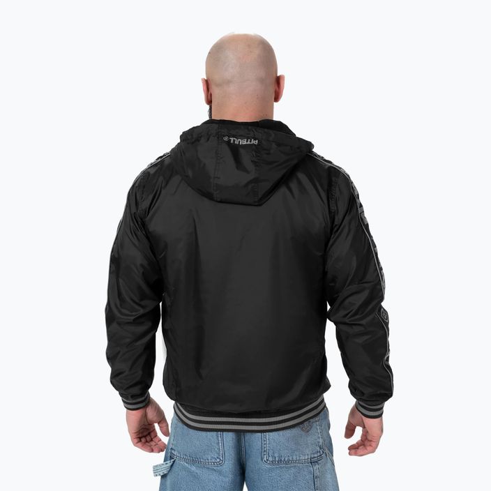 Jachetă pentru bărbați Pitbull West Coast Whitewood Hooded Nylon black 2