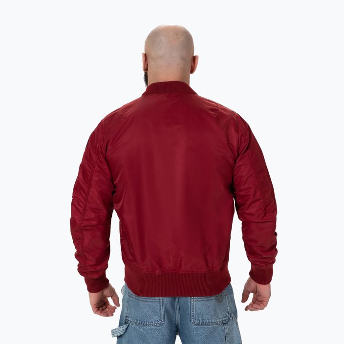 Jachetă pentru bărbați Pitbull West Coast Ma 1 Logo Flight 2 burgundy 3