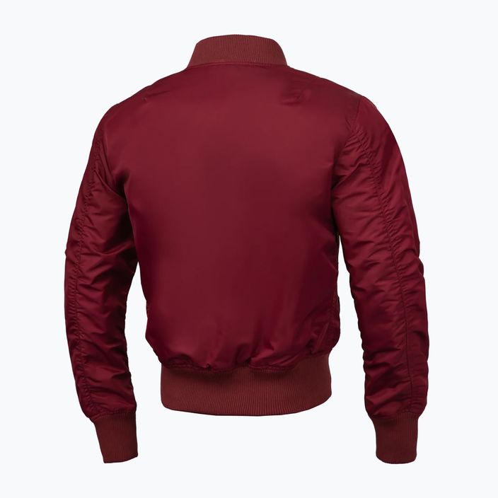Jachetă pentru bărbați Pitbull West Coast Ma 1 Logo Flight 2 burgundy 5