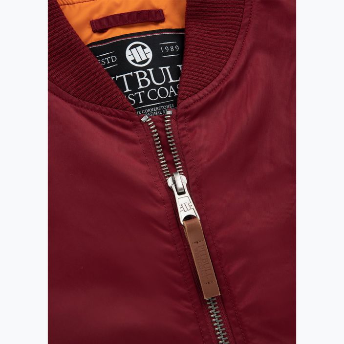 Jachetă pentru bărbați Pitbull West Coast Ma 1 Logo Flight 2 burgundy 6