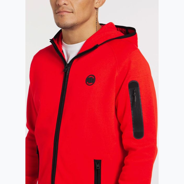 Bărbați Pitbull Hermes Hooded Zip sweatshirt flacără roșu 5