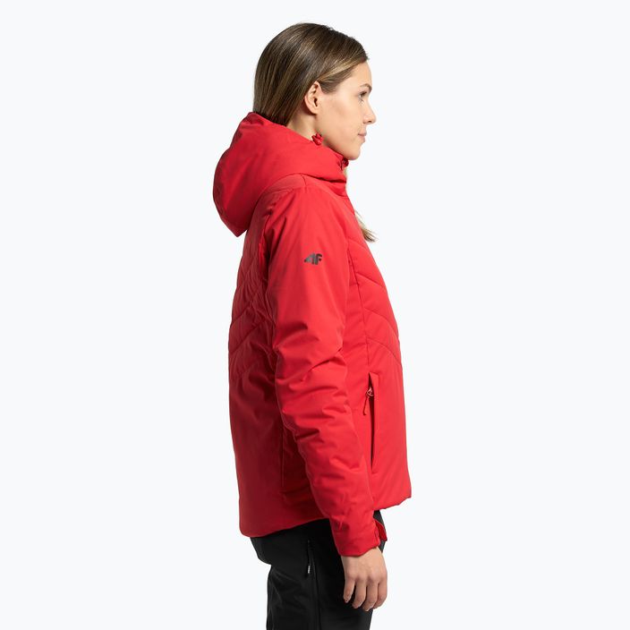 Jachetă de schi pentru femei 4F roșu H4Z21-KUDN003 3