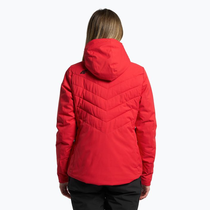 Jachetă de schi pentru femei 4F roșu H4Z21-KUDN003 4