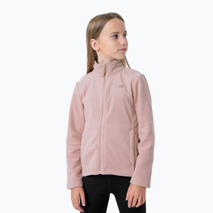 Pulover din fleece 4F pentru copii roz HJZ22-JPLD001 6