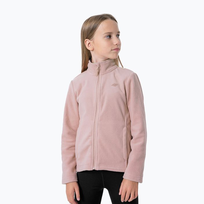 Pulover din fleece 4F pentru copii roz HJZ22-JPLD001 7