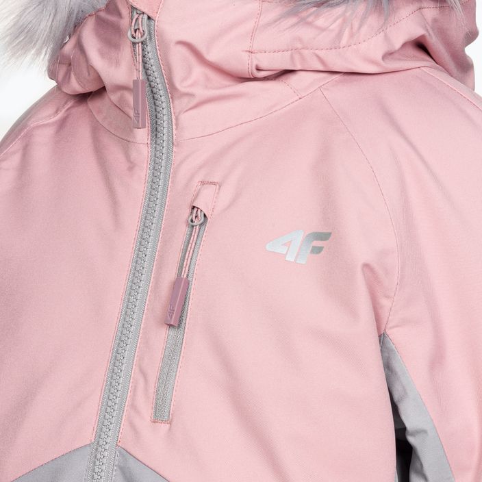 Jachetă de schi pentru copii 4F roz HJZ22-JKUDN003 5