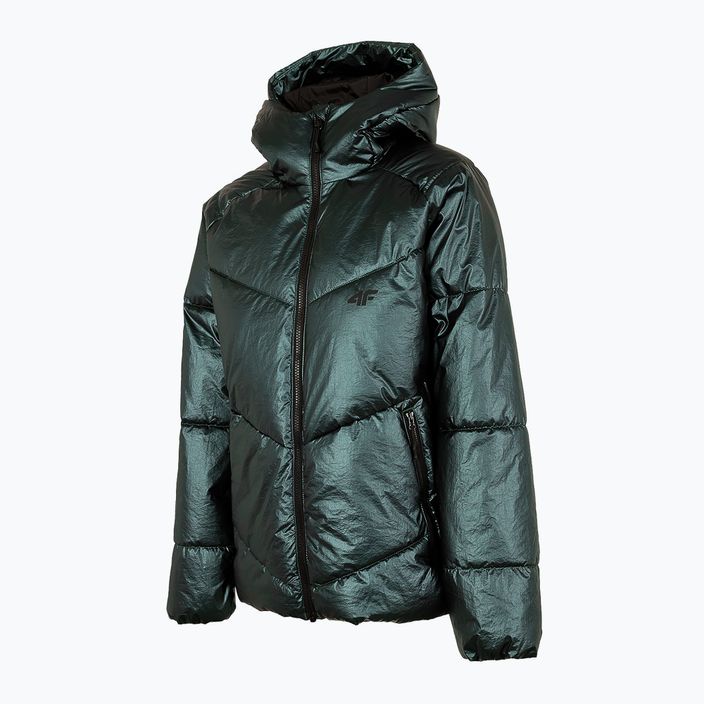 Jachetă în puf pentru femei 4F verde H4Z22-KUDP010 10